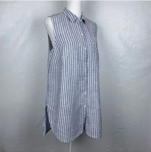 J Jill Linen Tunic Shirt Size